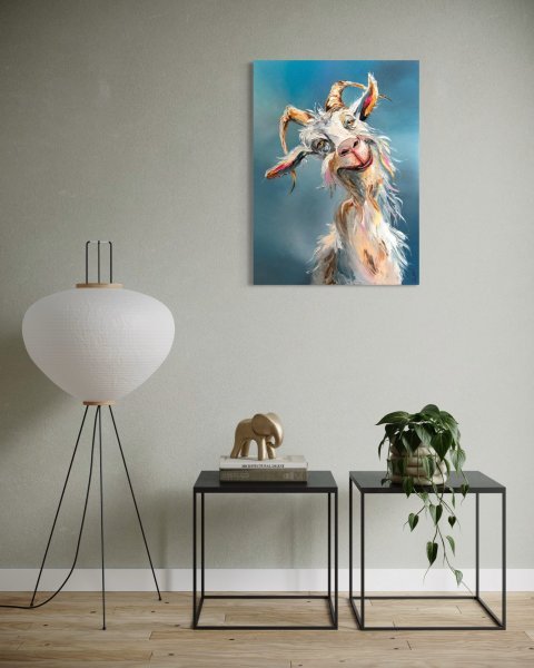 Additional view 10: Contemporary Art Animal Painting Goat With the Most by painter Liubov Kuptsova oil canvas 