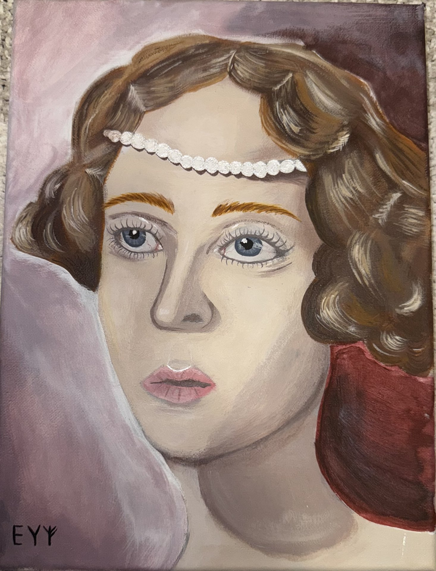 A girl from another era Drawing - Elina Yanchuk