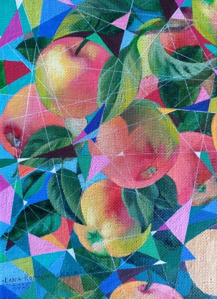 Dodatkowy obraz 5: Sztuka współczesna Martwa natura Malarstwo "Aromat jabłkowy", malarz Lana Korolievskaia olej płótno 