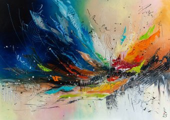 Painting "Wings of the Universe" by painter Liubov Kuptsova oil canvas at Jose Art Gallery