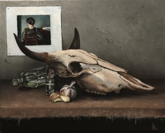 Malarstwo "Wódka i czosnek", malarz Oleg Baulin olej płótno w Jose Art Gallery