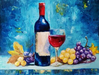Pintura "Vino joven", pintor Asti Loremar óleo lienzo en Jose Art Gallery