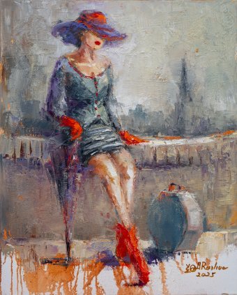 Painting "Autumn mood" by painter Anna Ravliuc oil canvas at Jose Art Gallery