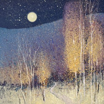 Painting "Mysteries of the Carpathians" by painter Andrii Kovalyk gouache paper at Jose Art Gallery