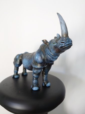 Escultura "Rinoceronte realista", escultor Max Sculpt Cerámica en Jose Art Gallery