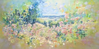 Painting "July Dissolving" by painter Gill Bustamante oil canvas at Jose Art Gallery