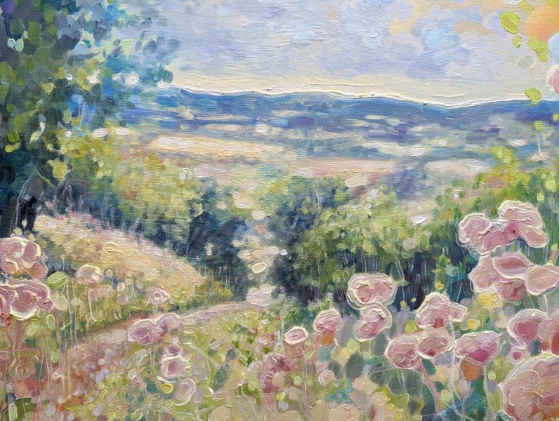 Additional view 7: Contemporary Art Landscape Painting July Dissolving by painter Gill Bustamante oil canvas 