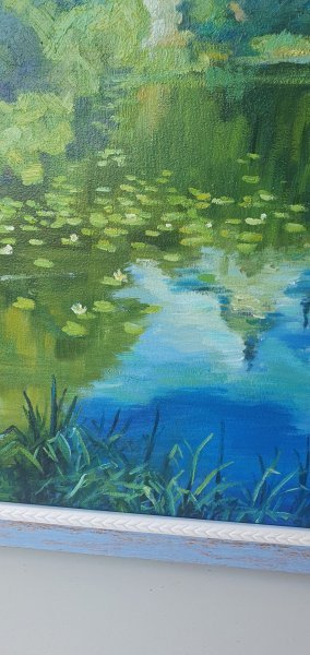 Dodatkowy obraz 1: Impresjonizm Pejzaż miejski Malarstwo "Odbicie przeszłości", malarz Oksana Potomkina olej płótno 