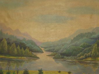 Живопись "Река: Спокойствие горной долины", живописец Severin Kiyan масло холст в Jose Art Gallery