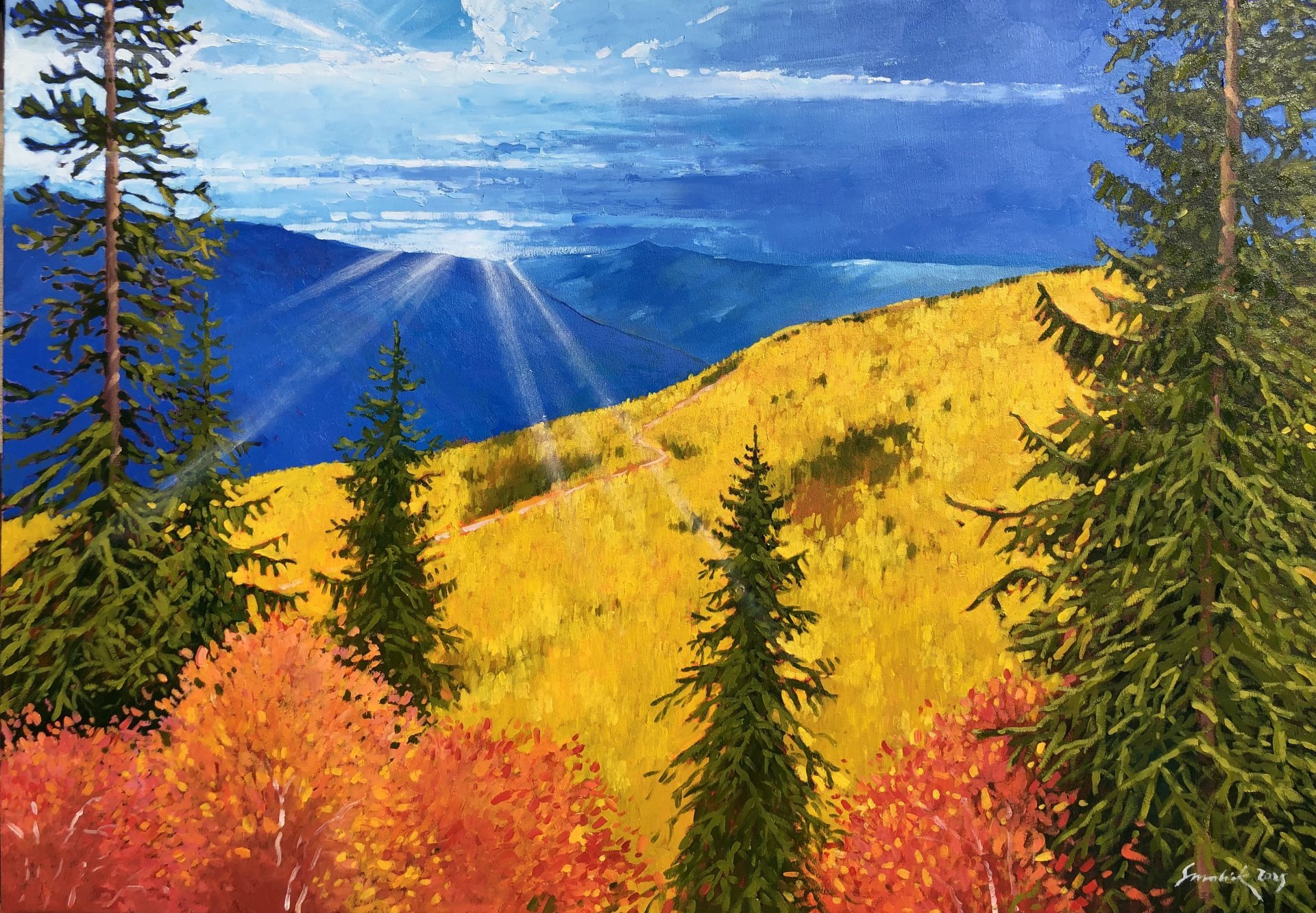 Colours of fall Painting by Volodymyr Smoliak