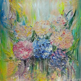 Графика "Симфония рассвета", иллюстратор Asiya Ray акрил холст в Jose Art Gallery