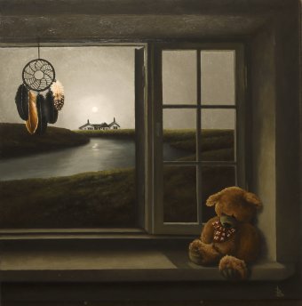 Peinture "Attrape-rêves", peintre Oleg Baulin huile toile à la Jose Art Gallery