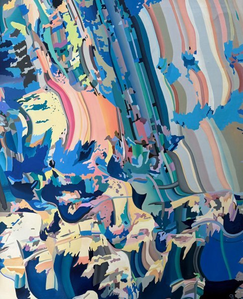 Абстракционизм Бытовой Живопись "Soft Collision" живописец Constantin Roucault масло холст 