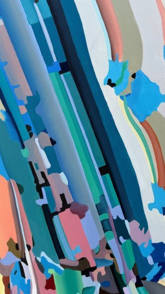 Дополнительное изображение 1: Абстракционизм Бытовой Живопись "Soft Collision" живописец Constantin Roucault масло холст 