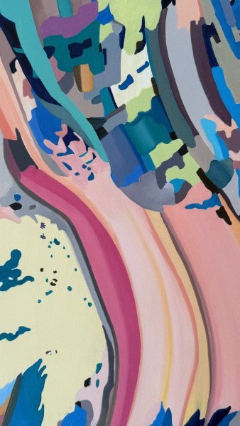 Дополнительное изображение 2: Абстракционизм Бытовой Живопись "Soft Collision" живописец Constantin Roucault масло холст 