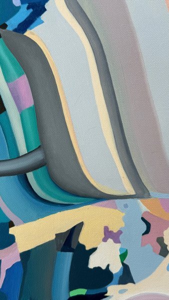 Дополнительное изображение 3: Абстракционизм Бытовой Живопись "Soft Collision" живописец Constantin Roucault масло холст 