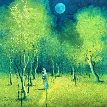 Peinture "Garden of the Soul", peintre Andrii Kovalyk aquarelle papier à la Jose Art Gallery