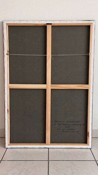 Additional view 1: Minimalism Genre Painting On the Threshold of Growing Up by painter Nataliia Zevaikina oil canvas 