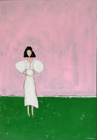 Pittura "Tenera età", pittore Nataliia Zevaikina olio tela alla Jose Art Gallery