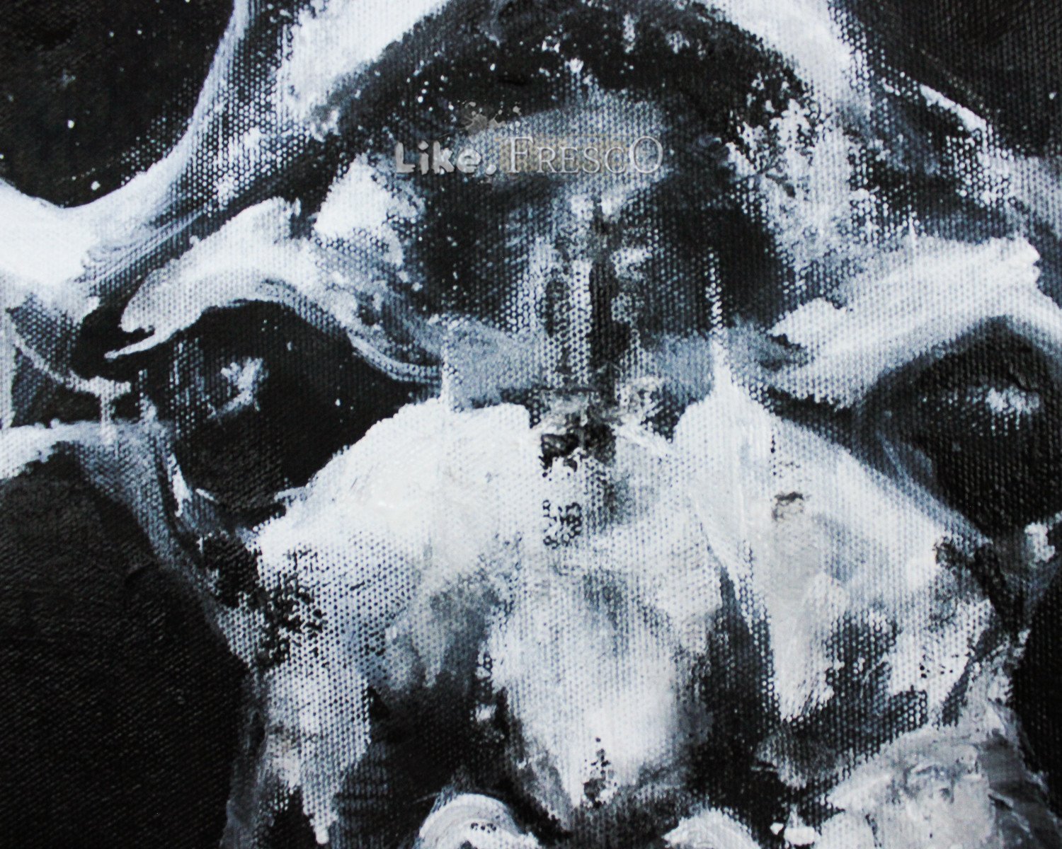 Giraffe. Black and white art. - painting