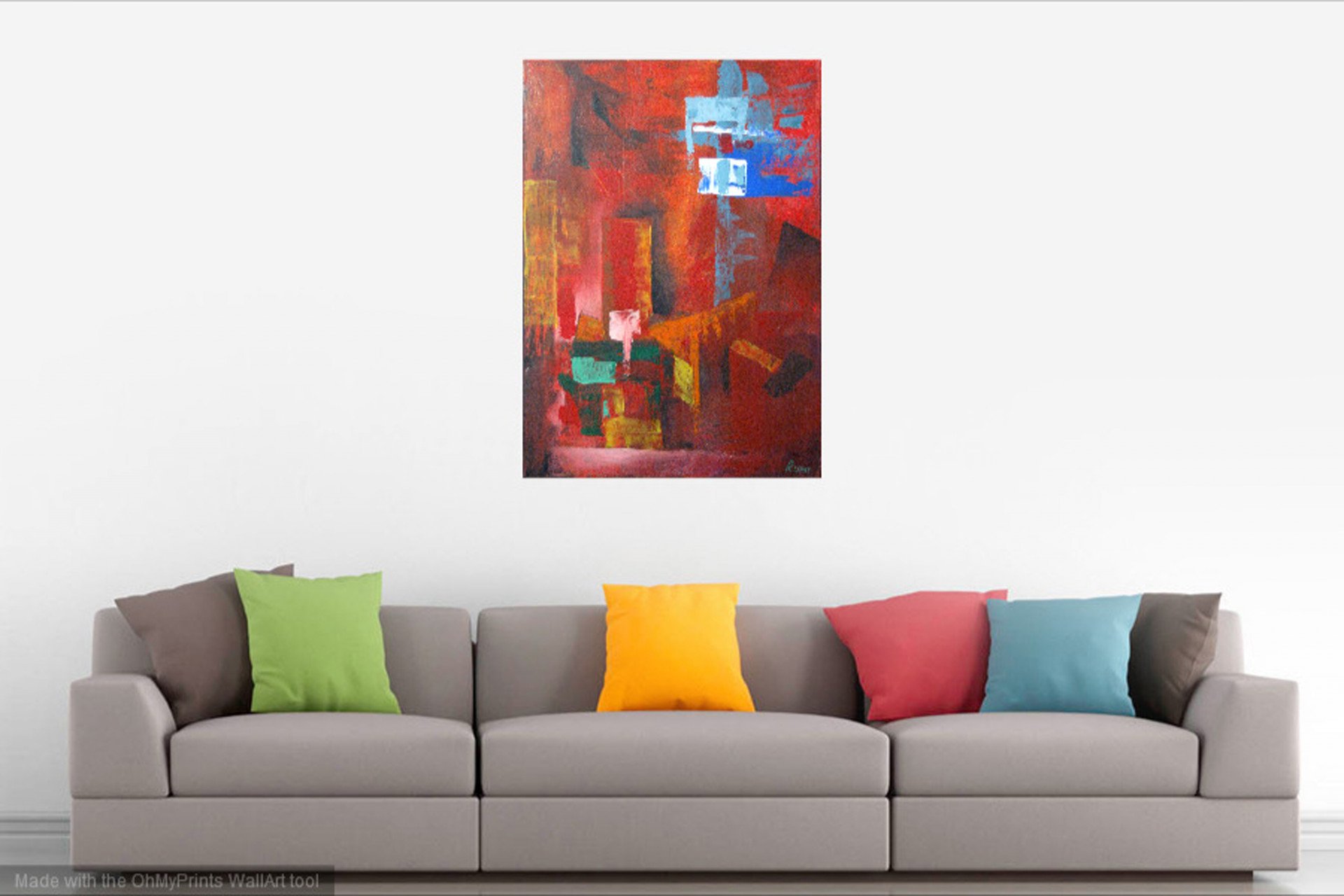 Composición en rojo - painting