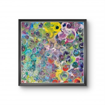 Painting "Lively Heath. Modern Abstract Art" by painter MAURIZIO CRISTOFORI mixed method canvas at Jose Art Gallery
