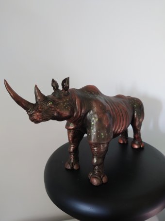 Escultura "Rinoceronte", escultor Max Sculpt Cerámica en Jose Art Gallery