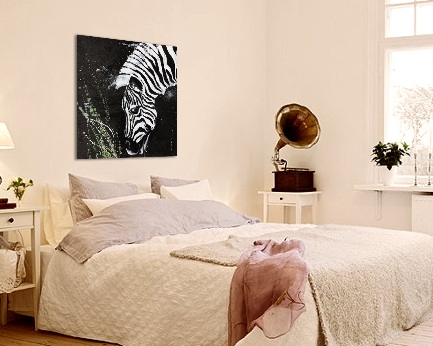 Zebra. Black and white art. - buy online