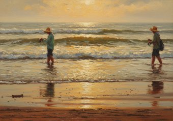 Fotografia "Pescatori al tramonto", fotografo Orlando Sanchez Cabrera alla Jose Art Gallery