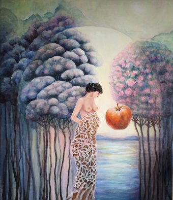 Живопис "Яблуко Єви", живописець GotLen акрил холст в Jose Art Gallery