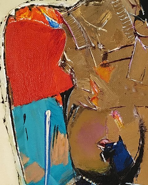 Dodatkowy obraz 3: Ekspresjonizm Portret Malarstwo "The Artist's Caprice", malarz Alexander Aksyonov akryl płótno 