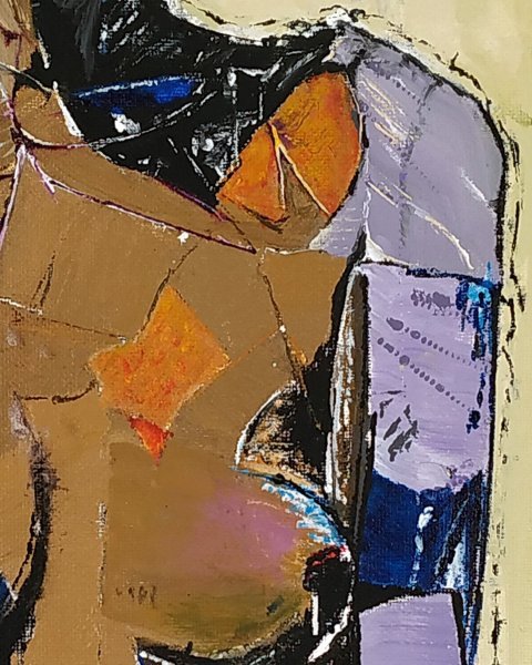 Dodatkowy obraz 4: Ekspresjonizm Portret Malarstwo "The Artist's Caprice", malarz Alexander Aksyonov akryl płótno 