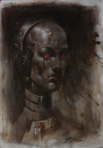 Graphique "PORTRAIT WL5.", illustrateur Dobrodiy Alexandr charbon papier à la Jose Art Gallery