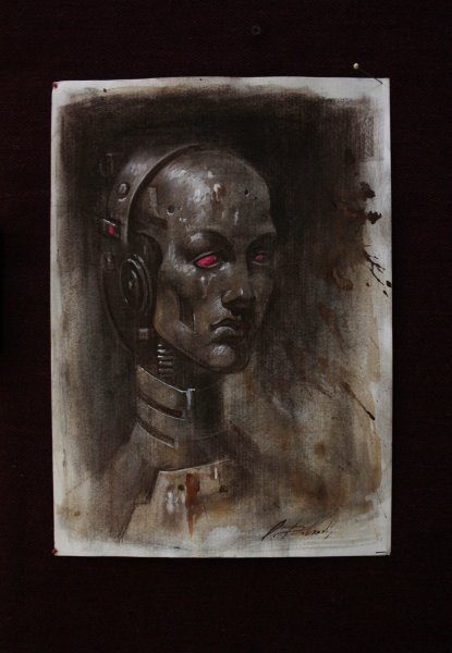 Immagine aggiuntiva 1: Belle arti Ritratto Grafica "RITRATTO WL5.", illustratore Dobrodiy Alexandr carbone carta 