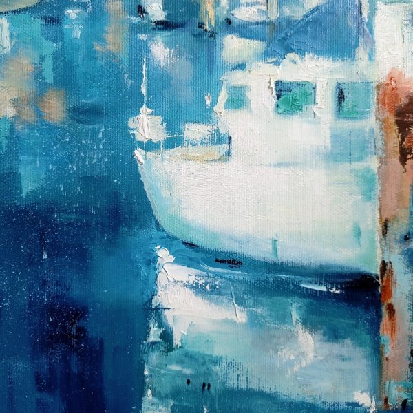 Immagine aggiuntiva 3: Impressionismo Paesaggio marino Pittura "Porto marittimo", pittore Yulianna Tulinova olio tela 