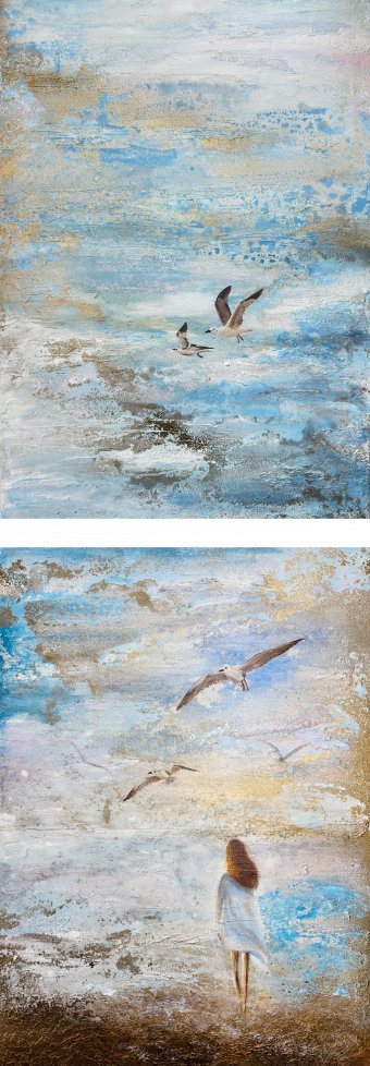 Живопись "Дыхание света любви", живописец Ксения Елисеева смешанная техника холст в Jose Art Gallery