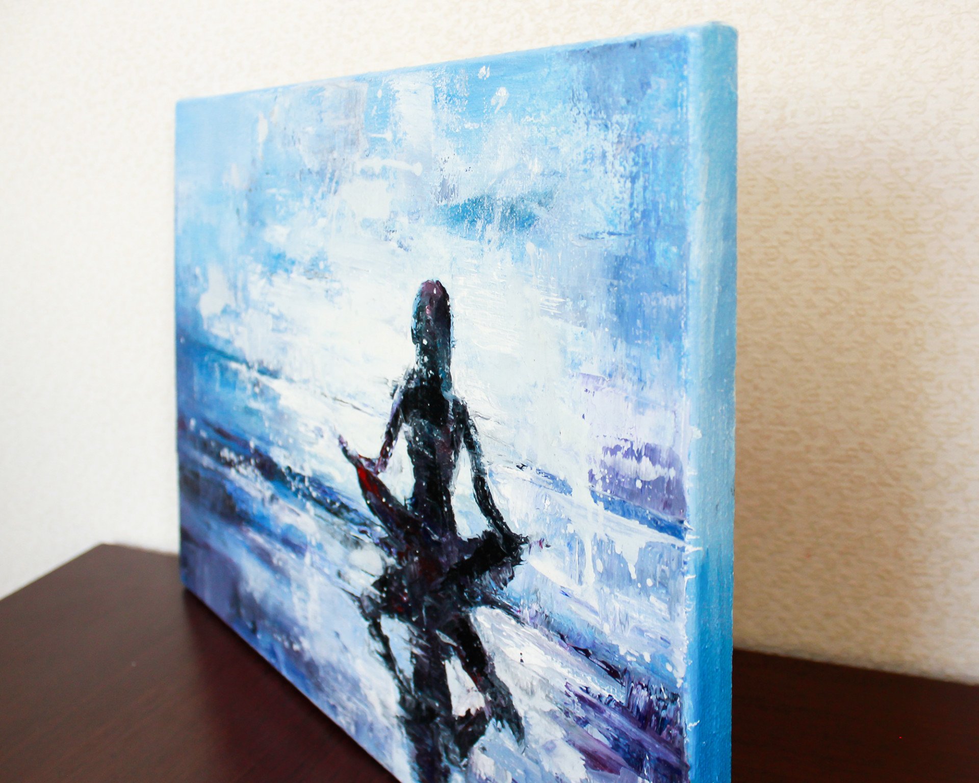 Seascape sunrise meditation - painting