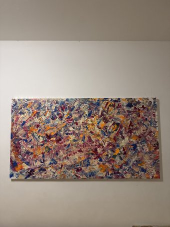 Malarstwo "Fragmenty vintage w sztuce abstrakcyjnej", malarz Marcela de Luna akryl płótno w Jose Art Gallery