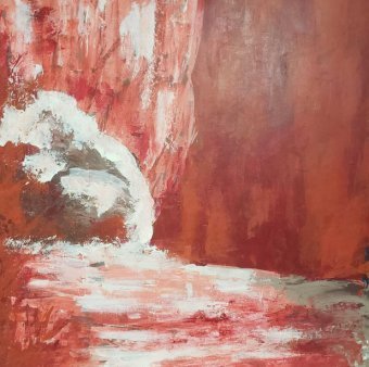 Painting "Ice and Fire" by painter Elmir Tatar acrylic canvas at Jose Art Gallery