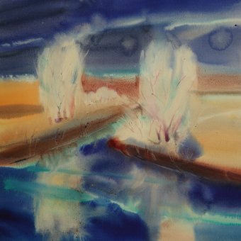 Painting "Na Ivana Kupala2" by painter Sergey Yemets watercolor paper at Jose Art Gallery