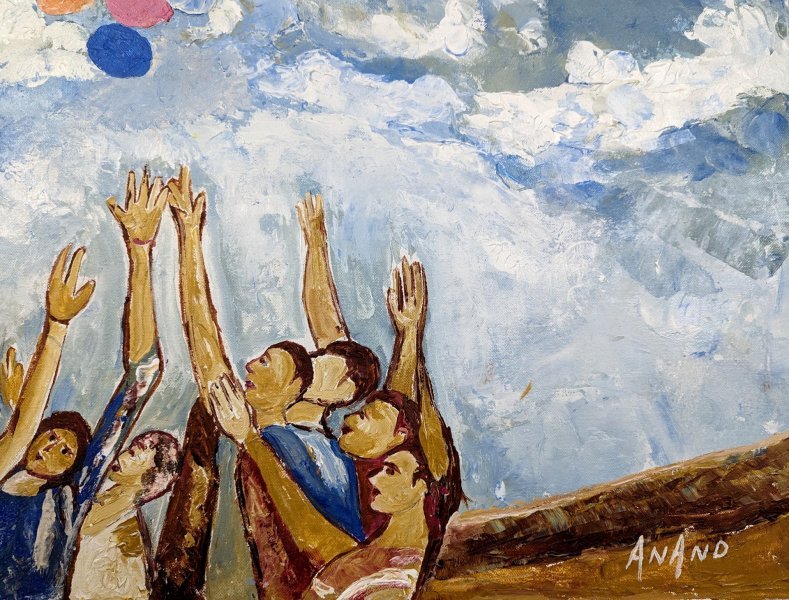 JOY OF FREEDOM-4 Drawing - ANAND MANCHIRAJU