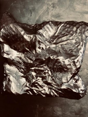 Escultura "Baixo-relevo cromado fantasia abstrata", escultor Machnolga Técnica mista na Jose Art Gallery