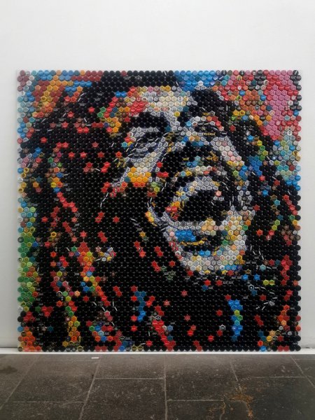 Imagen adicional 6: Abstracción Retrato Escultura "Bob Marley - Un amor", escultor Henning Leuschner Acero 