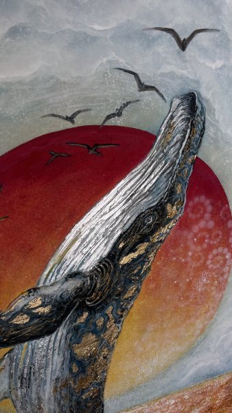 Additional view 1: Contemporary Art Interior Drawing To the sun that beckons by illustrator Yuliia Kiselova acrylic canvas 