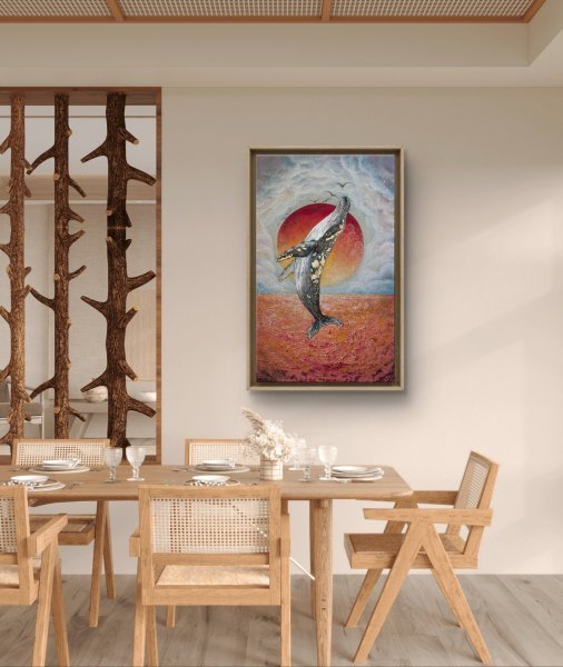Additional view 4: Contemporary Art Interior Drawing To the sun that beckons by illustrator Yuliia Kiselova acrylic canvas 