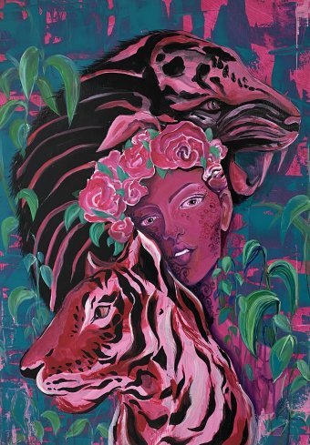Painting "Wild soul" by painter IRENDO acrylic canvas at Jose Art Gallery