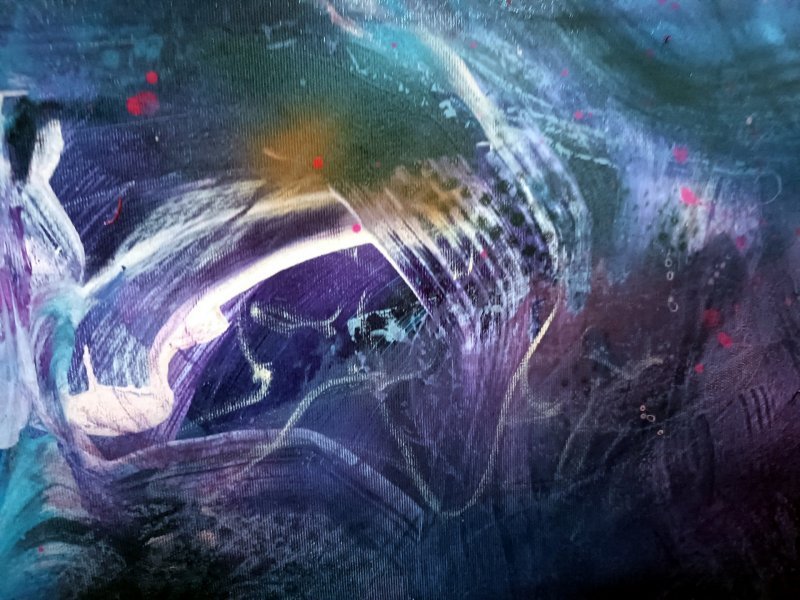 Hidden Angel Lights Fantasy Landscape Painting by Kloska Ovidiu