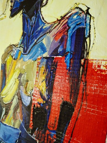 Dodatkowy obraz 2: Ekspresjonizm Nude Malarstwo "Peeking Backstage", malarz Alexander Aksyonov akryl płótno 