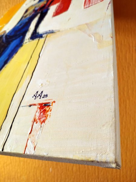 Dodatkowy obraz 4: Ekspresjonizm Nude Malarstwo "Peeking Backstage", malarz Alexander Aksyonov akryl płótno 