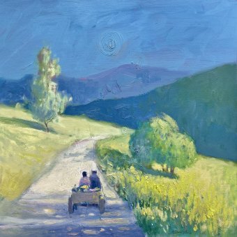 Живопись "Road in the Carpathians", живописец Andrii Kovalyk масло бумага в Jose Art Gallery